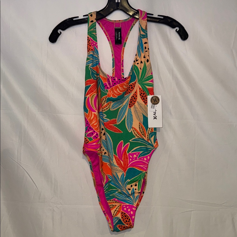 Hurley Bahia Cheeky Racerback One-Piece Swimsuit - Picture 3 of 9
